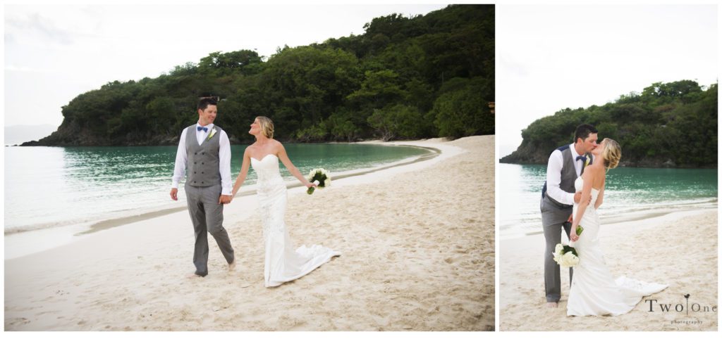 Trunk Bay Wedding St. John US Virgin Islands by Two One Photography