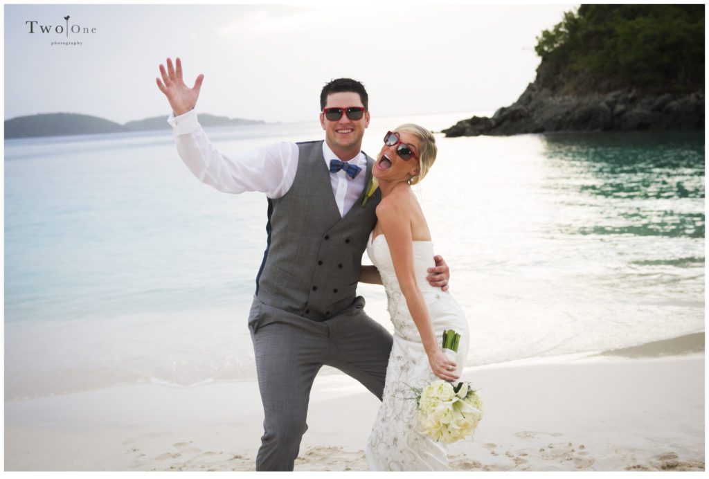 Janelle and Mick at Trunk Bay Wedding St. John US Virgin Islands