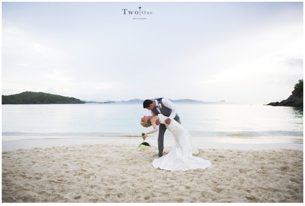 Trunk Bay Wedding St. John US Virgin Islands by Two One Photography